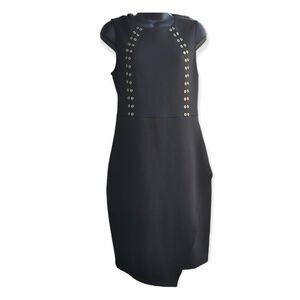 Guess Sleeveless Gold Studded Bodice Sheath Dress Size 8